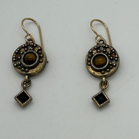 Patricia Locke Jewelry - Patricia Locke Dangle Earrings With Antique Brass-Tone Finish Pierced